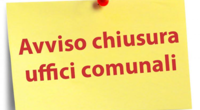 Chiusura Uffici comunali venerdì 16 agosto 2024